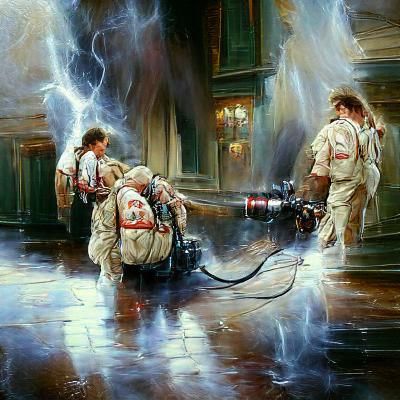 Ghostbusters in Oil Painting Style