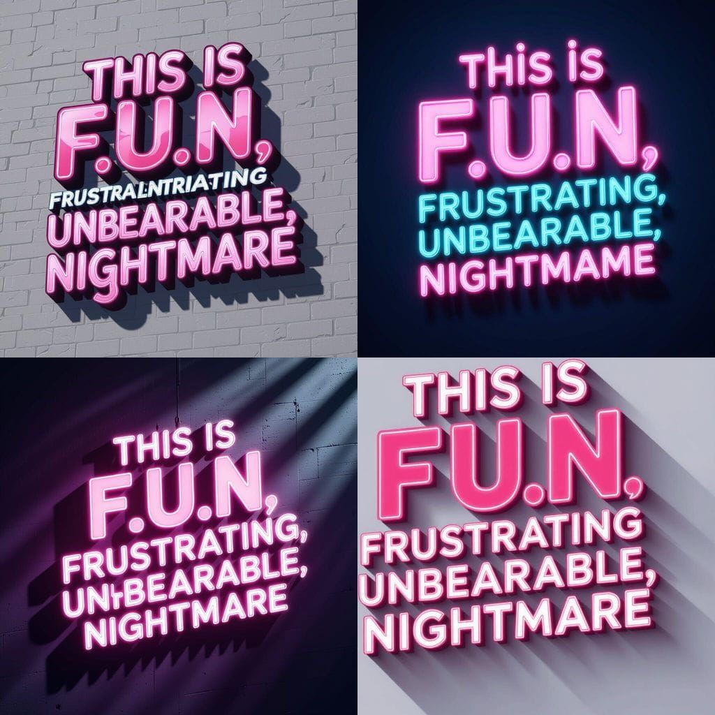 Neon Pink "This is F.U.N." T-Shirt Logo