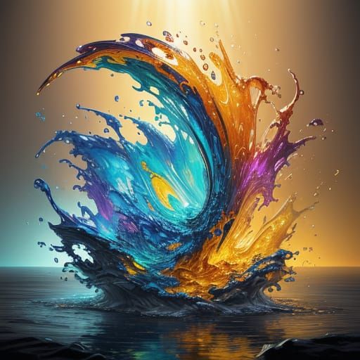 Surreal Liquid Sculptures in Vibrant Hues