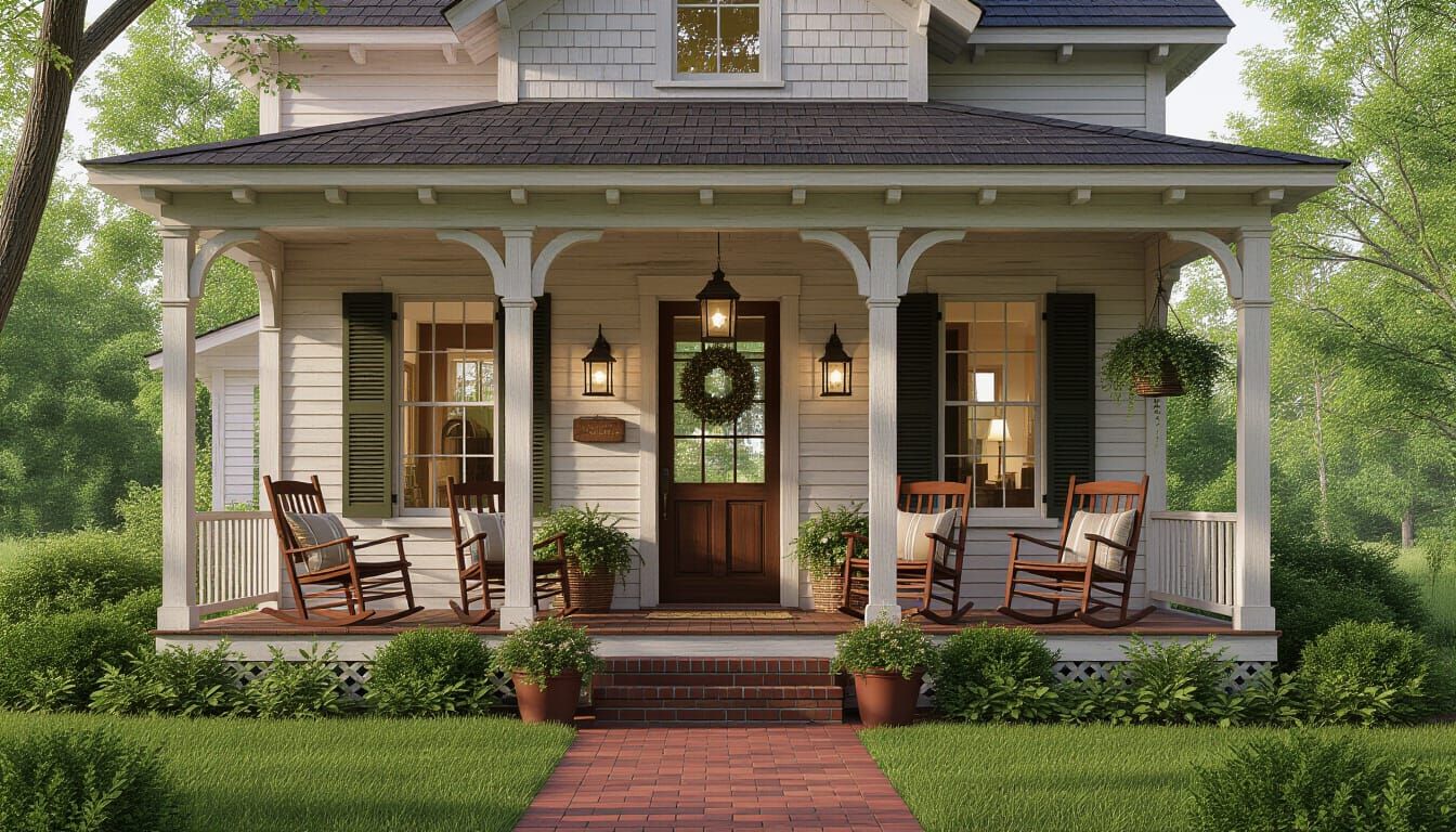 Inviting Rustic Porch in Warm, Cozy Style