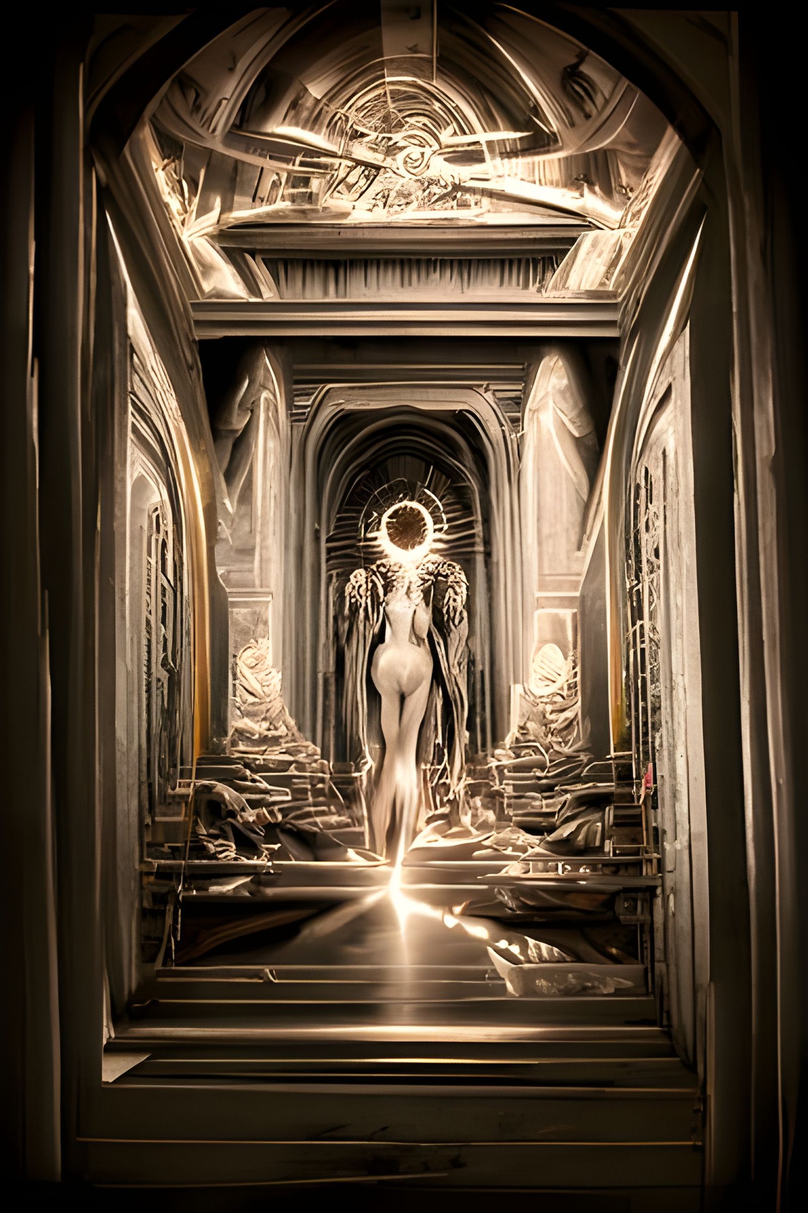 Fallen Angel in Death's Embrace: Digital Matte Painting