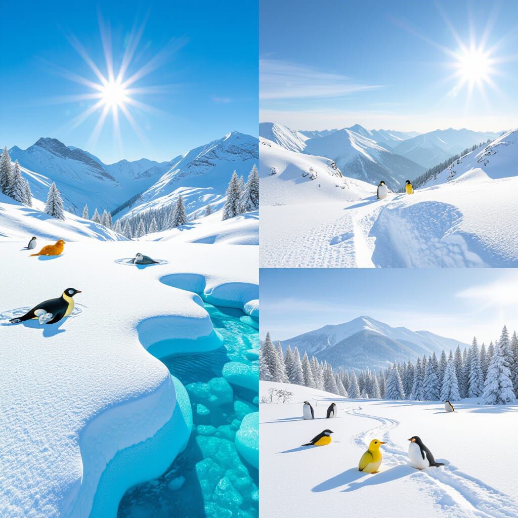 Summer Sun Meets Winter Snow: Nature's Opposites