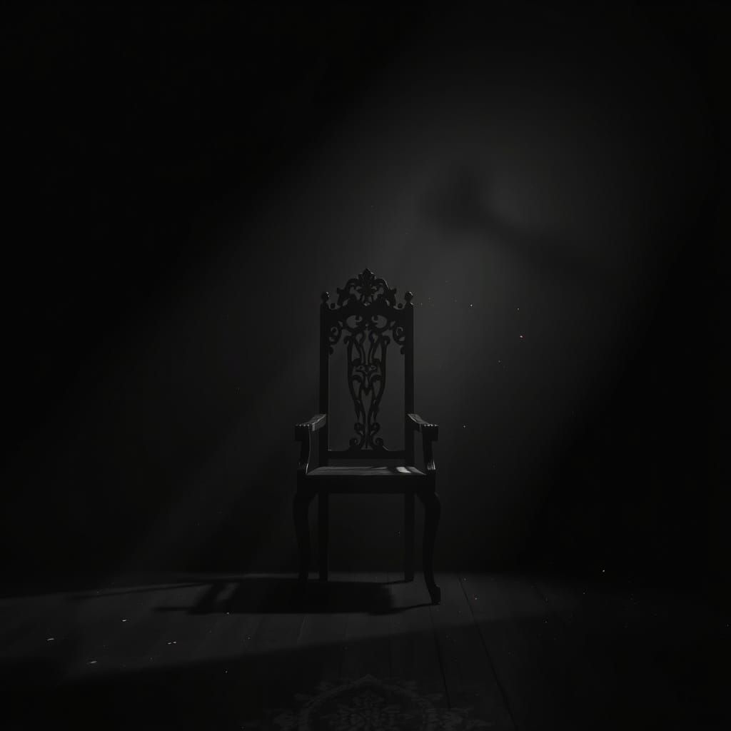 Eerie, Empty Room with a Single Chair