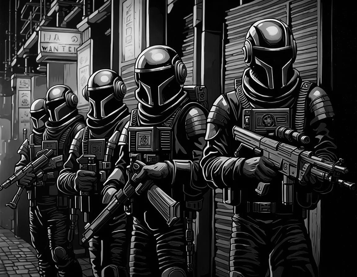 Interstellar Wanted Posters: Sci-Fi Character Art