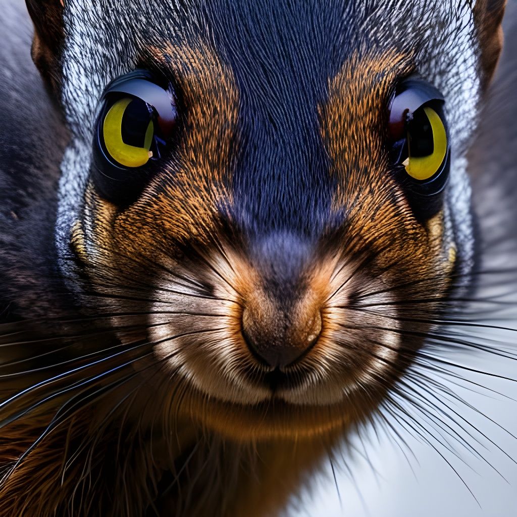 malaysian black squirrel face