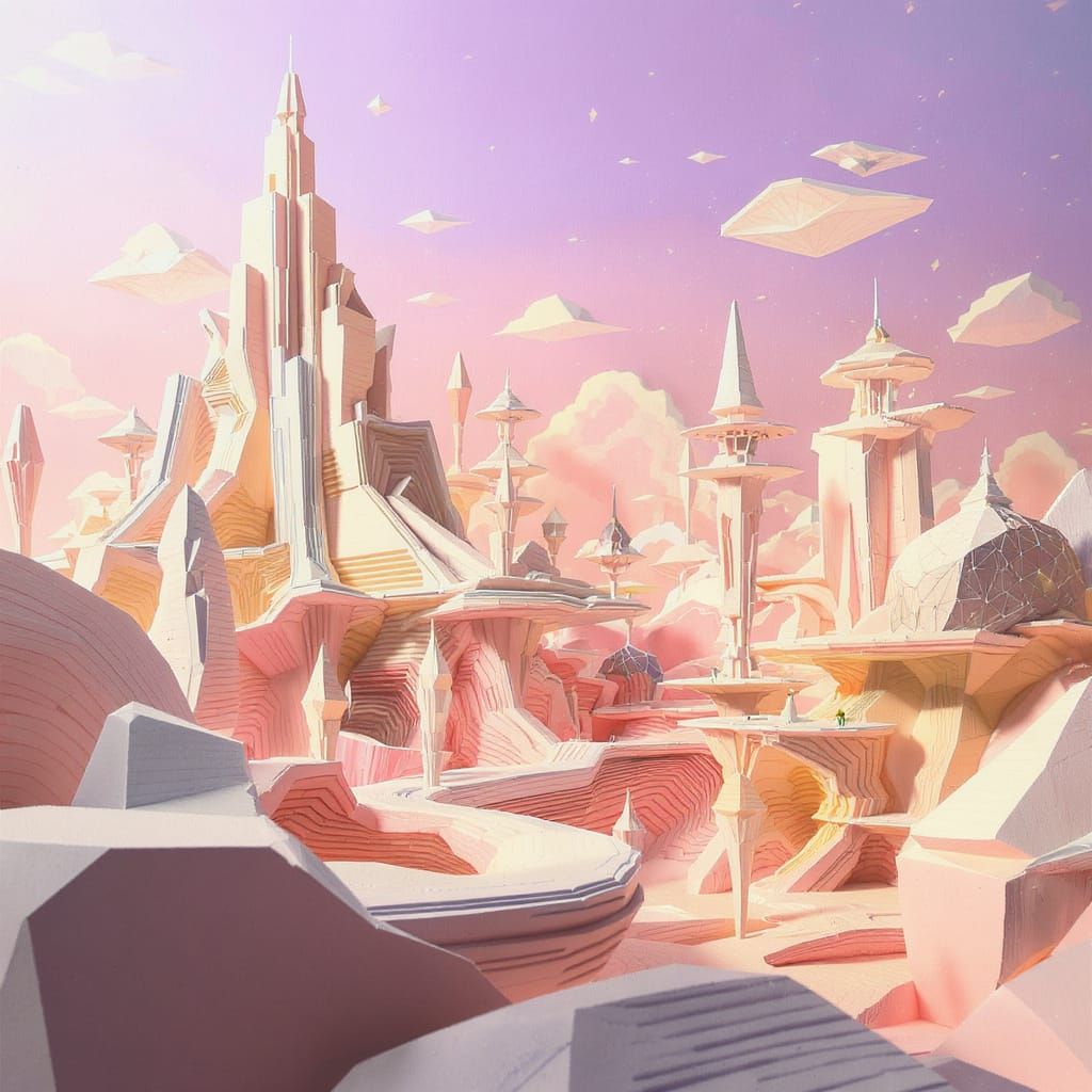 Colorful 3D Paper Constructions with Layered Cutouts