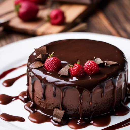 Chocolate Cake with Dark Chocolate Ganache Drips