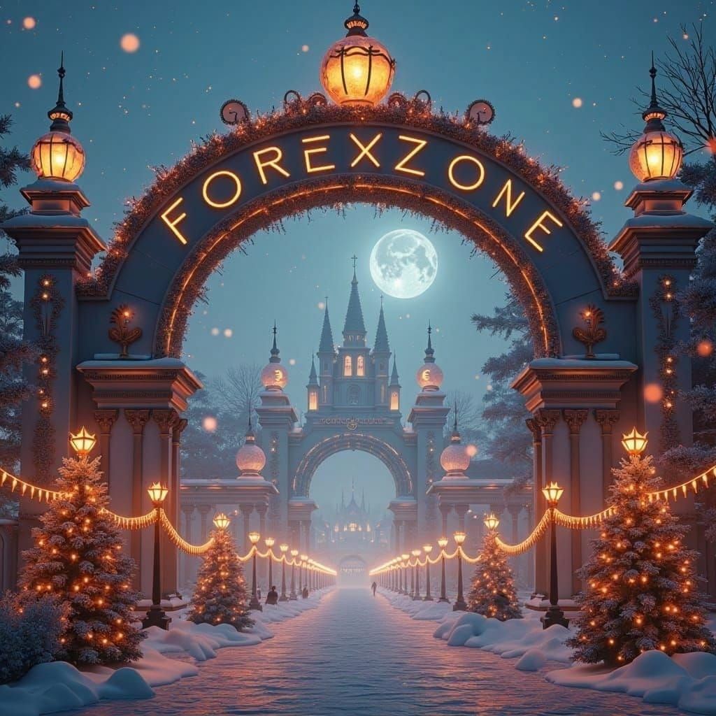 Fantasy Forex Trading Holiday Concept Art in Matte Painting