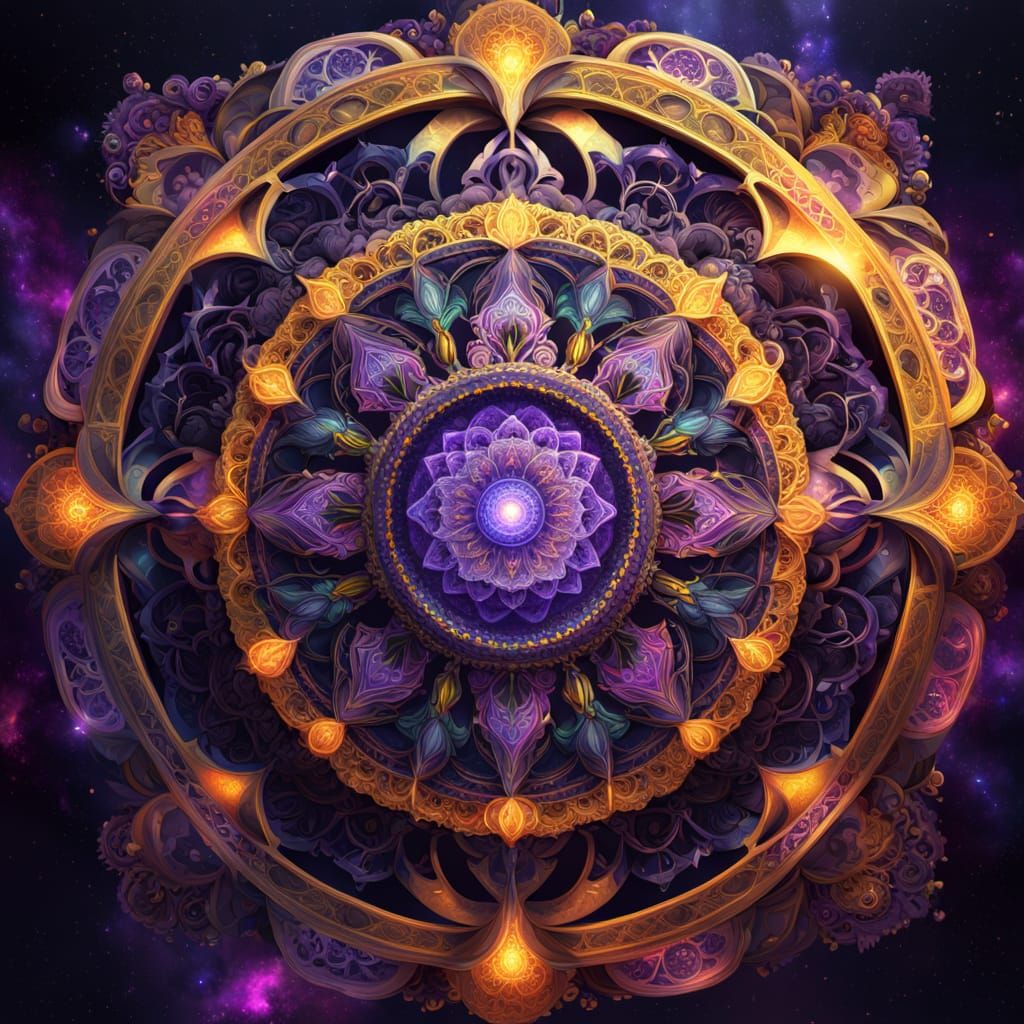 Cosmic Mandala: Dark Fantasy Concept Art in 8K