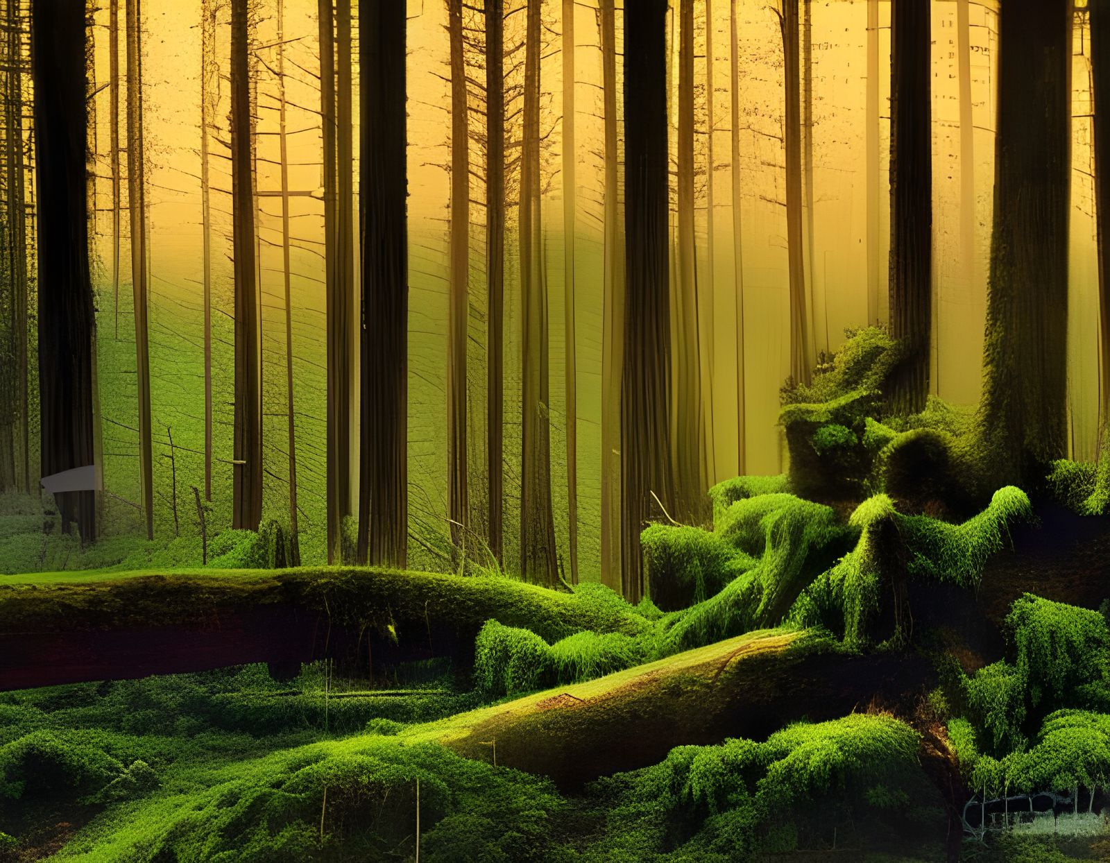 Cassette Tapes in Mossy Forest, 1990s Style