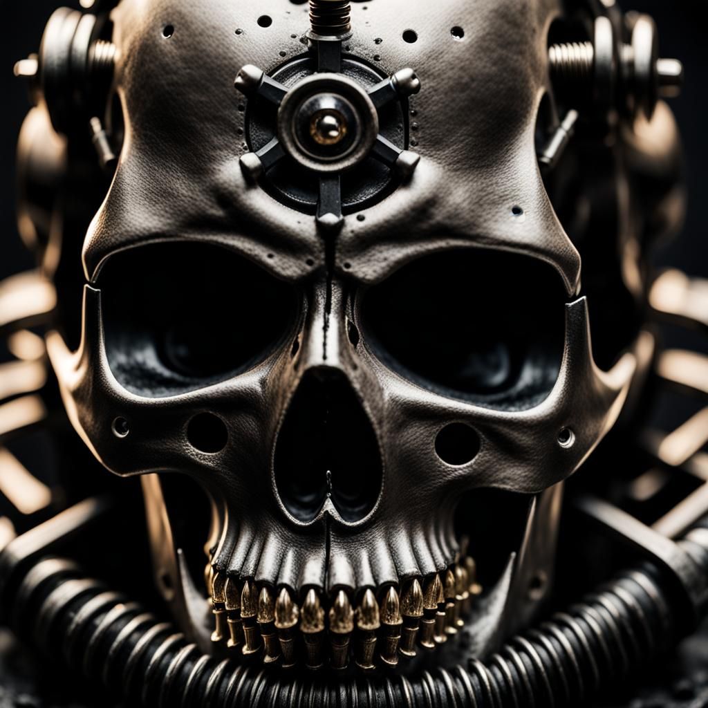 Riveted Skull Portrait Inspired by Jeffries and Albi