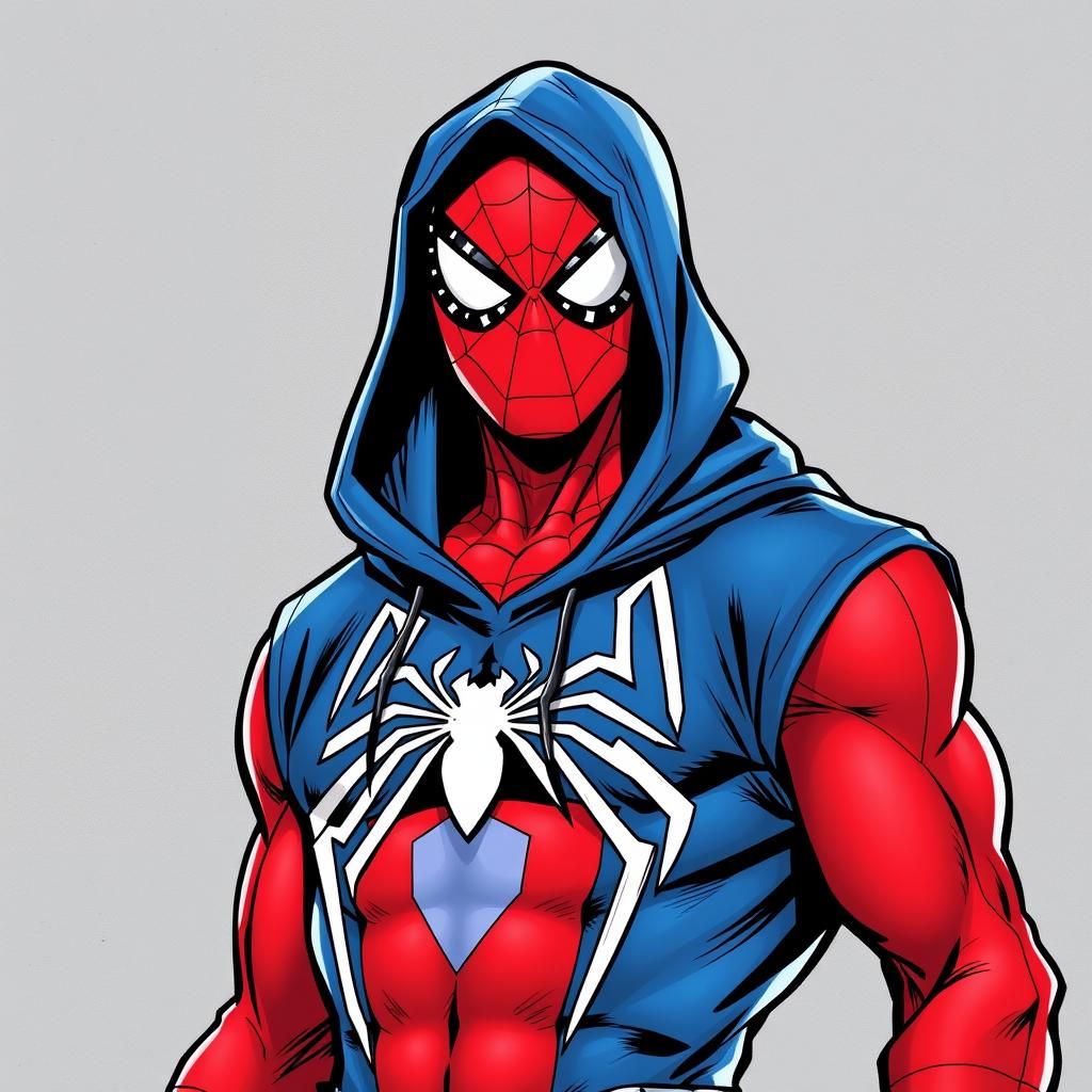 The Scarlet Spider in Classic Comic Art Style
