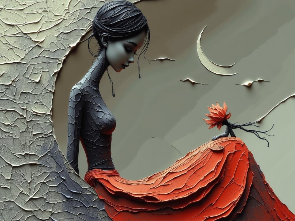 Ethereal Lotus Blossoms in Japanese Ukiyo-e Style