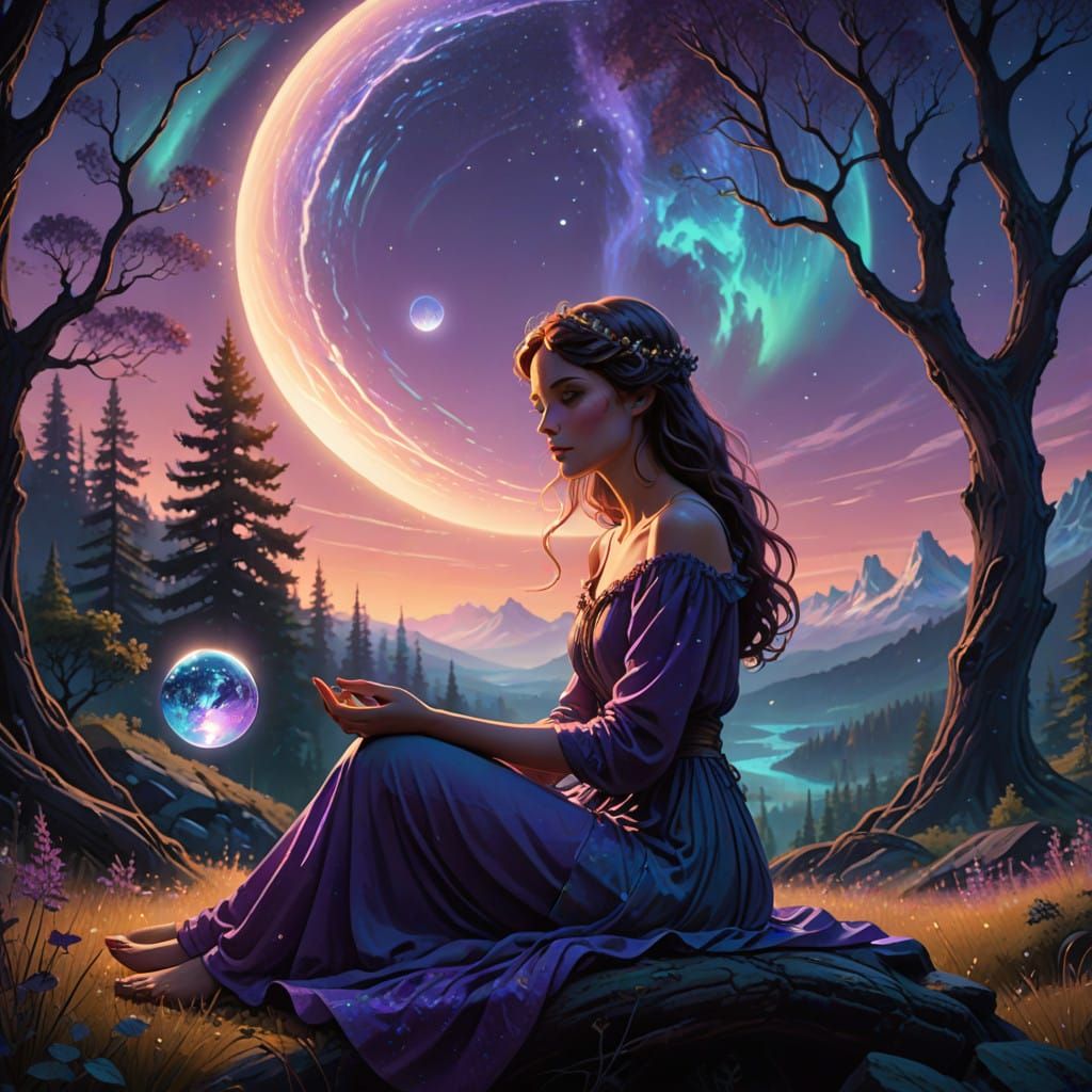 Ethereal Mystic Goddess of Whispers and Dreams