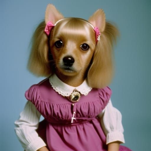 Nellie Oleson as a dog (little house on the prairie)