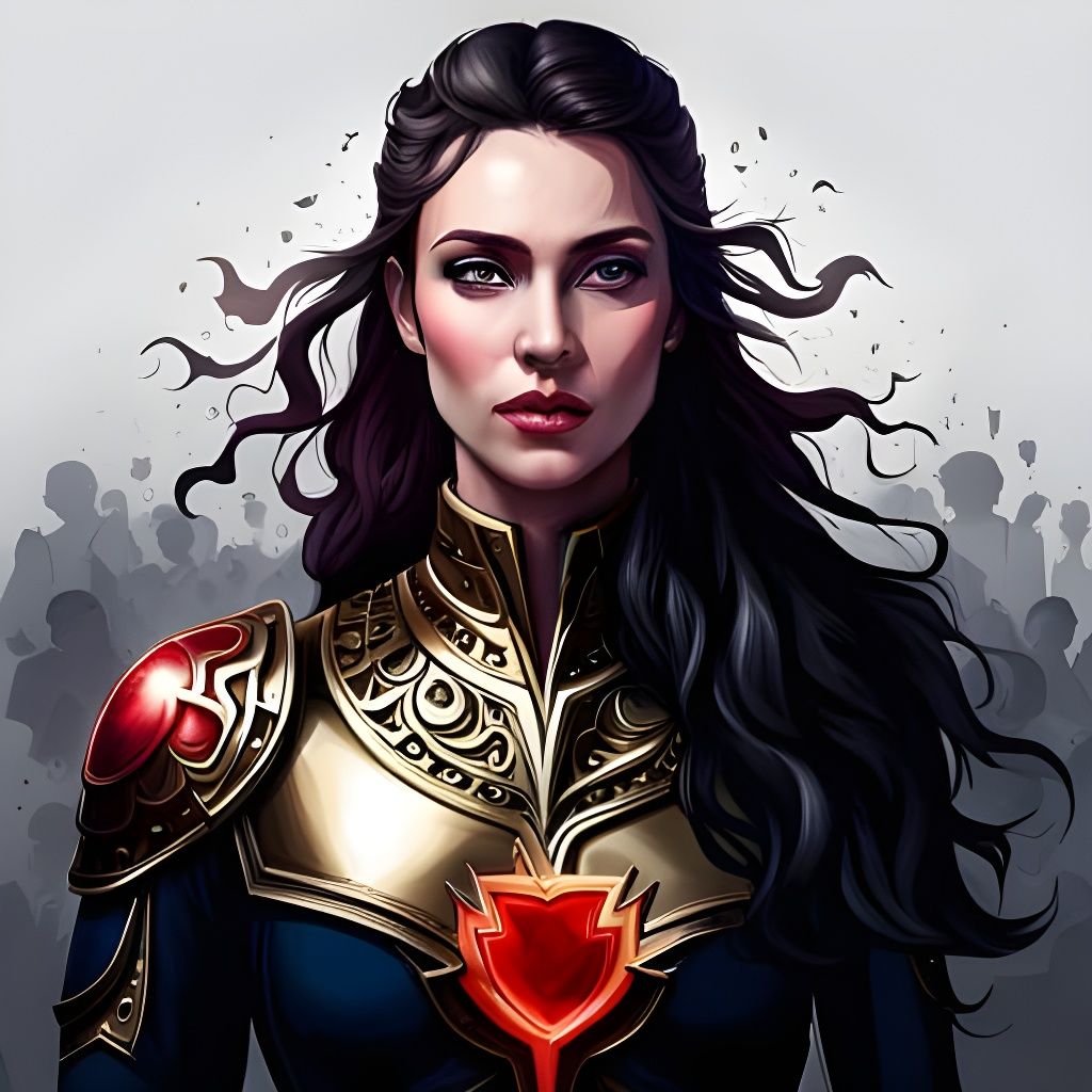 Steampunk Dark Elf Knight Engulfed in Flames