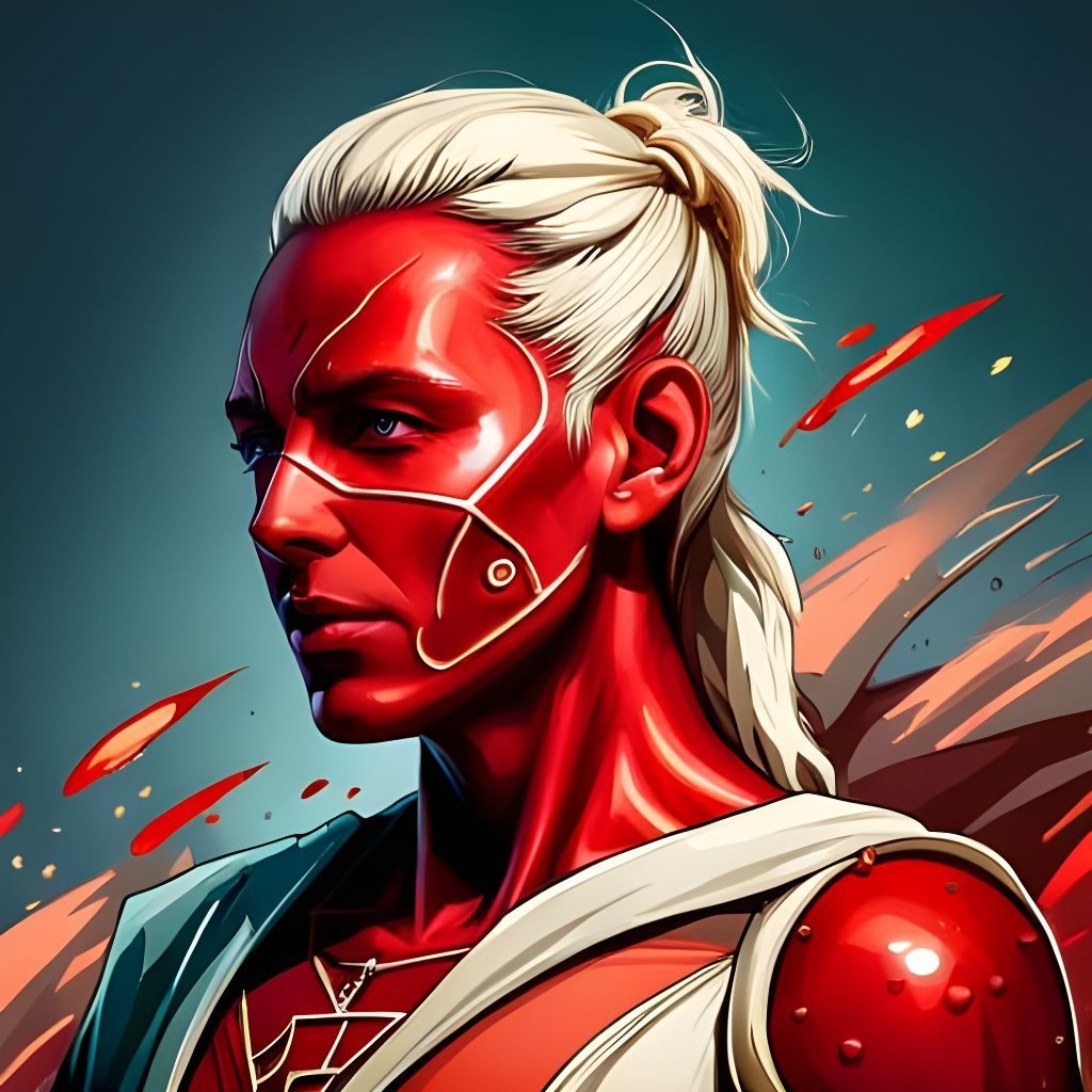 Steampunk Dark Elf Knight in Flames