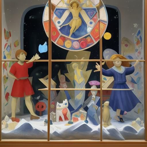 Dreamlike Toy Store Window Display