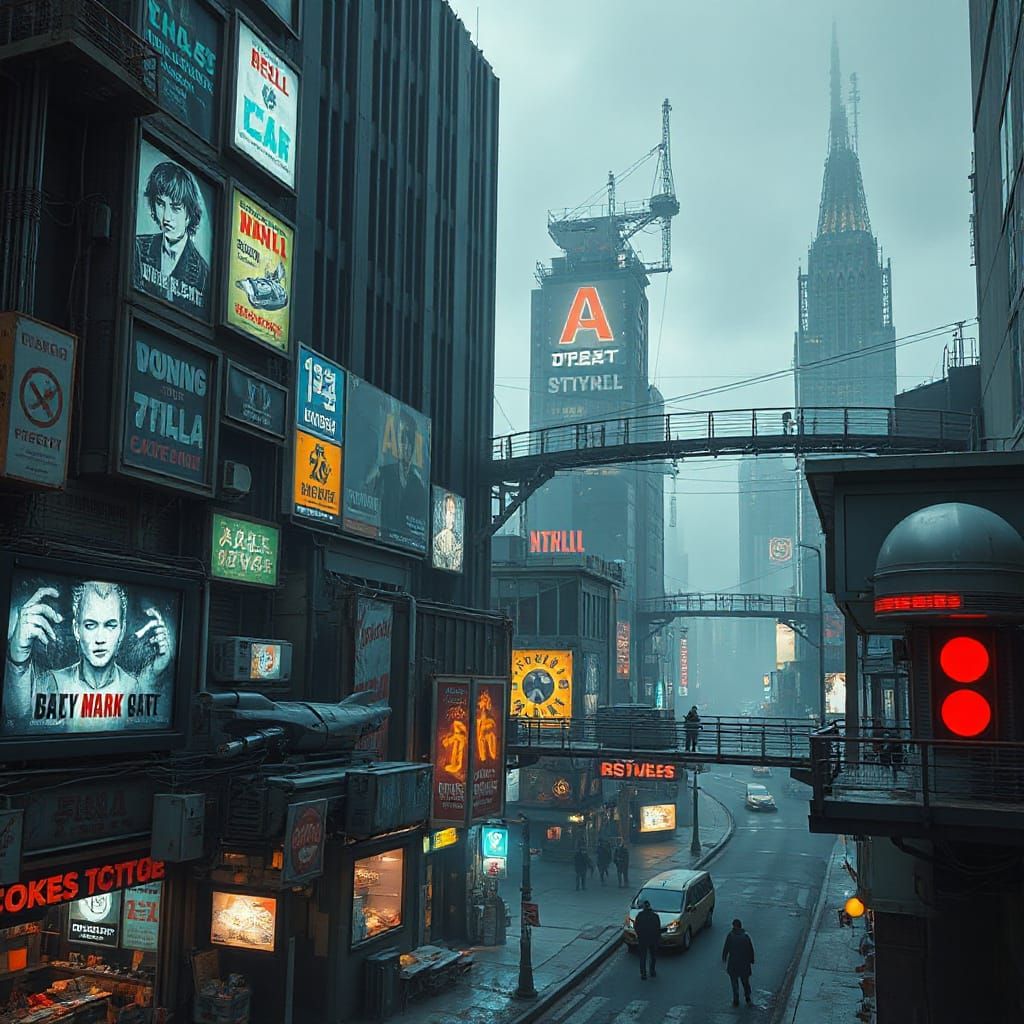 Cyberpunk Metropolis: A Dystopian Vision in Gritty Detail