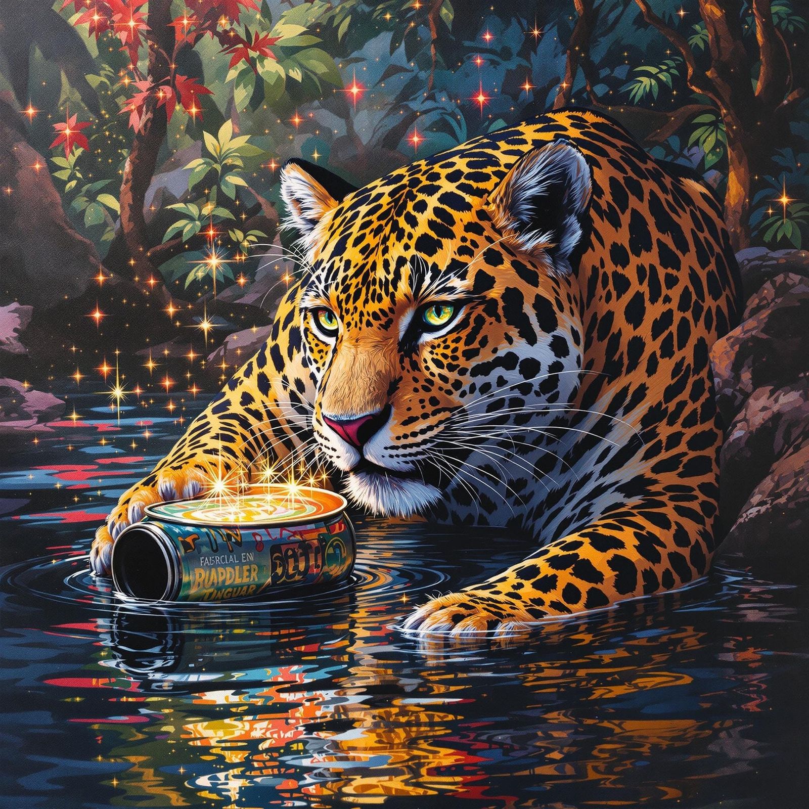 Jaguar Soaking: Rattle Can Art in Jungle