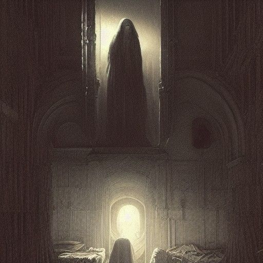 Menacing Monster Hiding Under Bed: Dark Fantasy Art