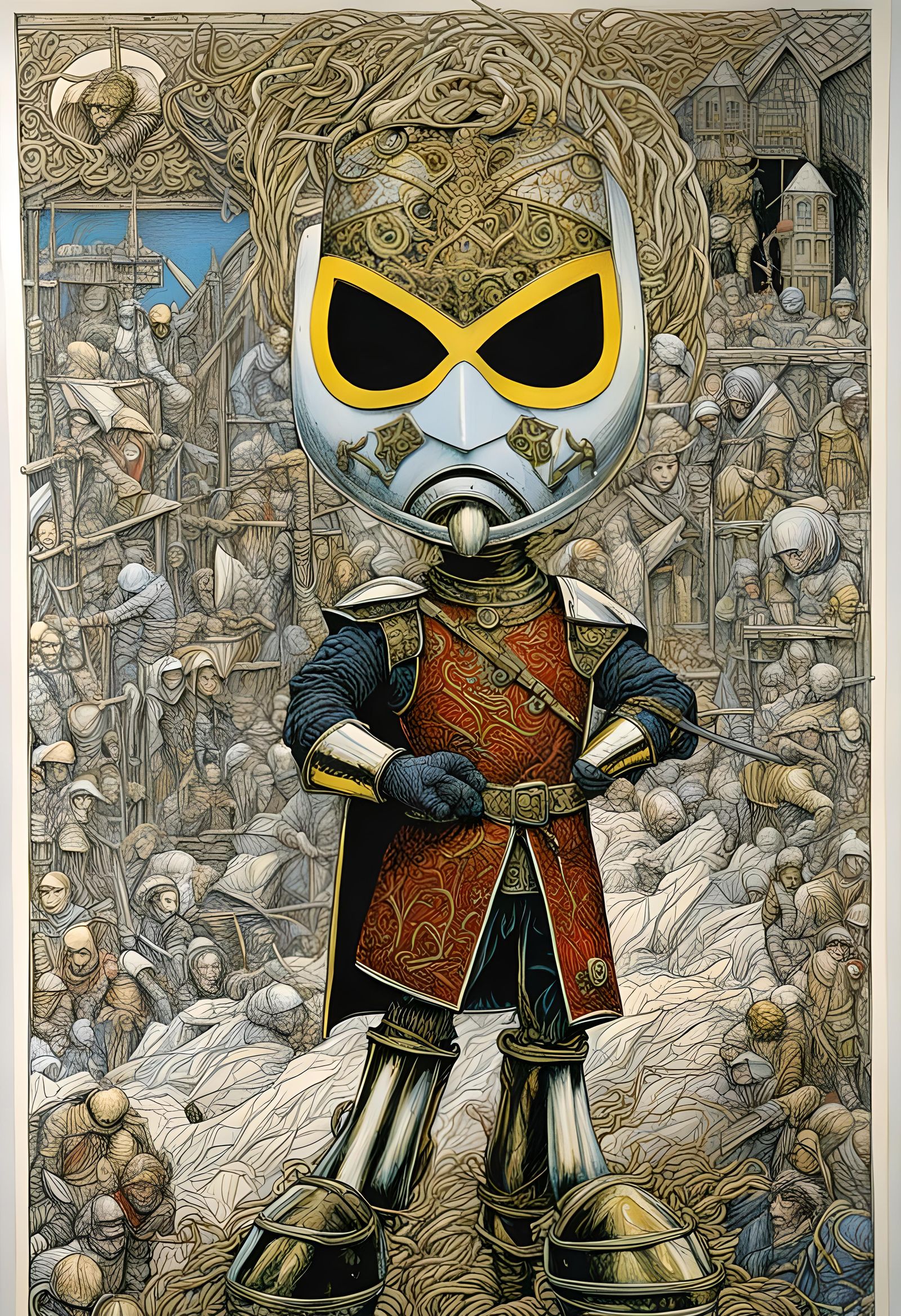 Young Knight in Full Plate Armor, Hyperrealistic Style