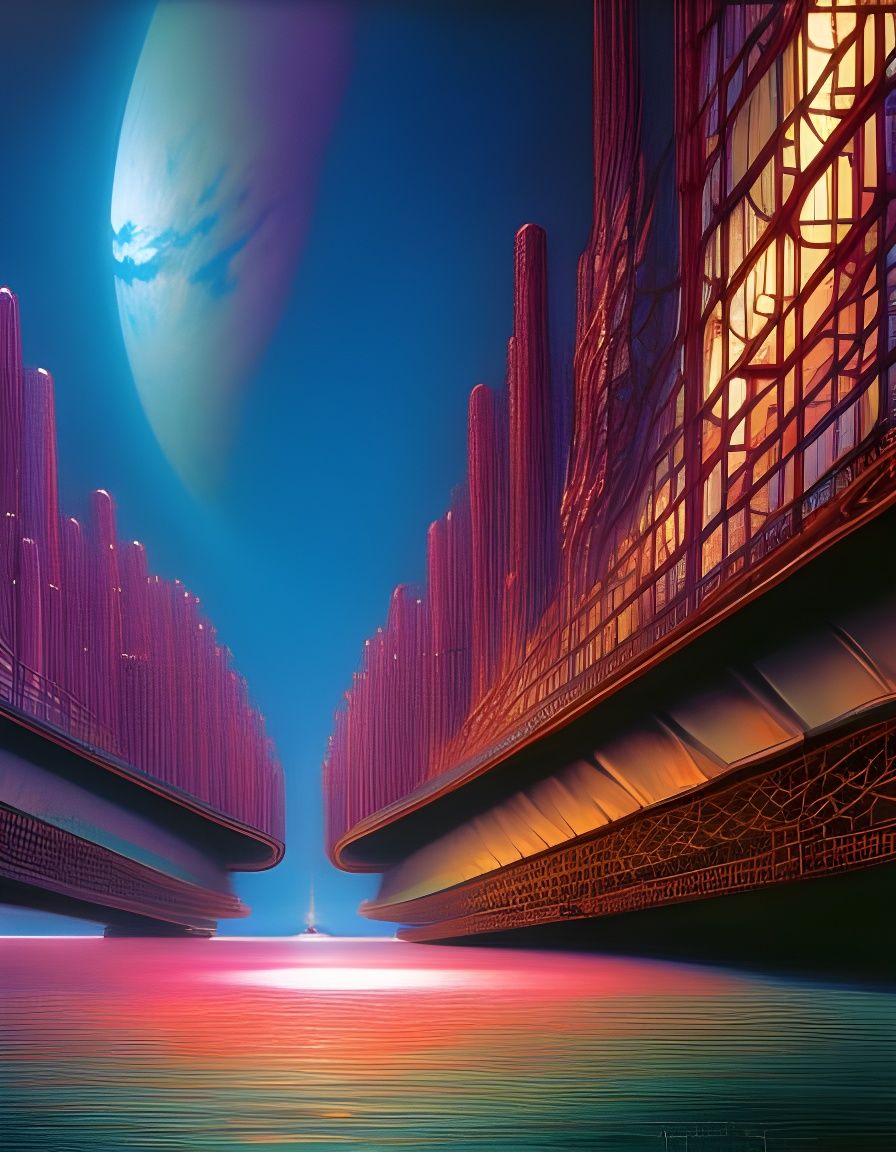 Steampunk Mad Scientists in Submarine Lab, Art Nouveau