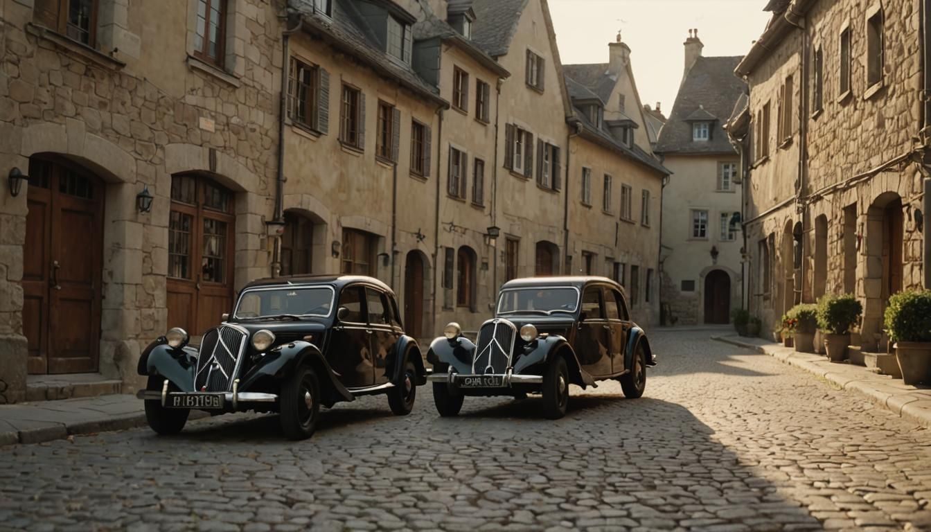 1936 Citroën Traction Avant on Cobblestone Street