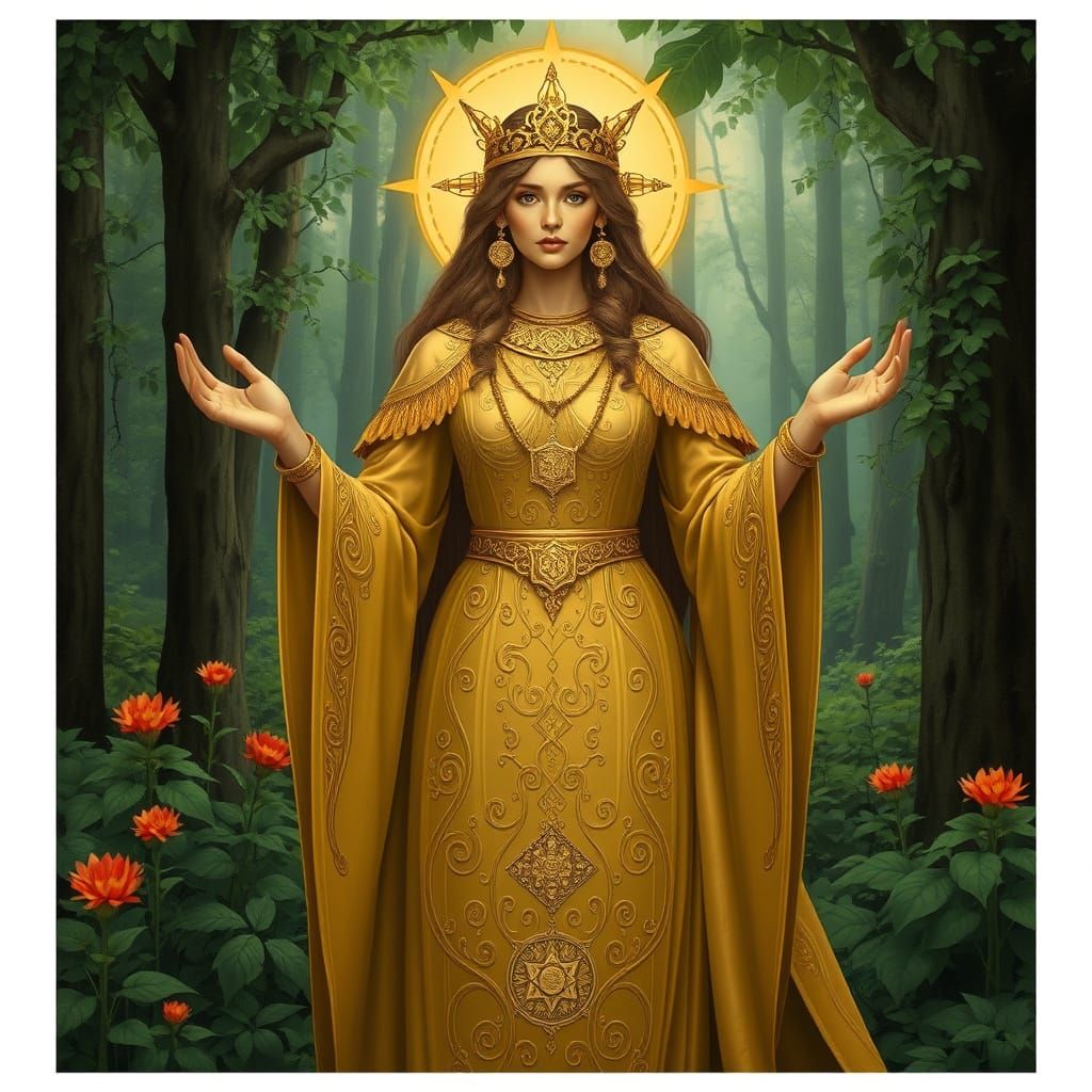 Golden Goddess of the Enchanted Forest