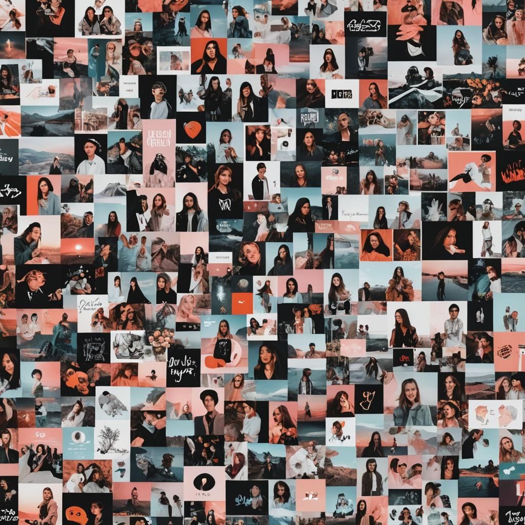 YouTube Aesthetic Digital Art Collage