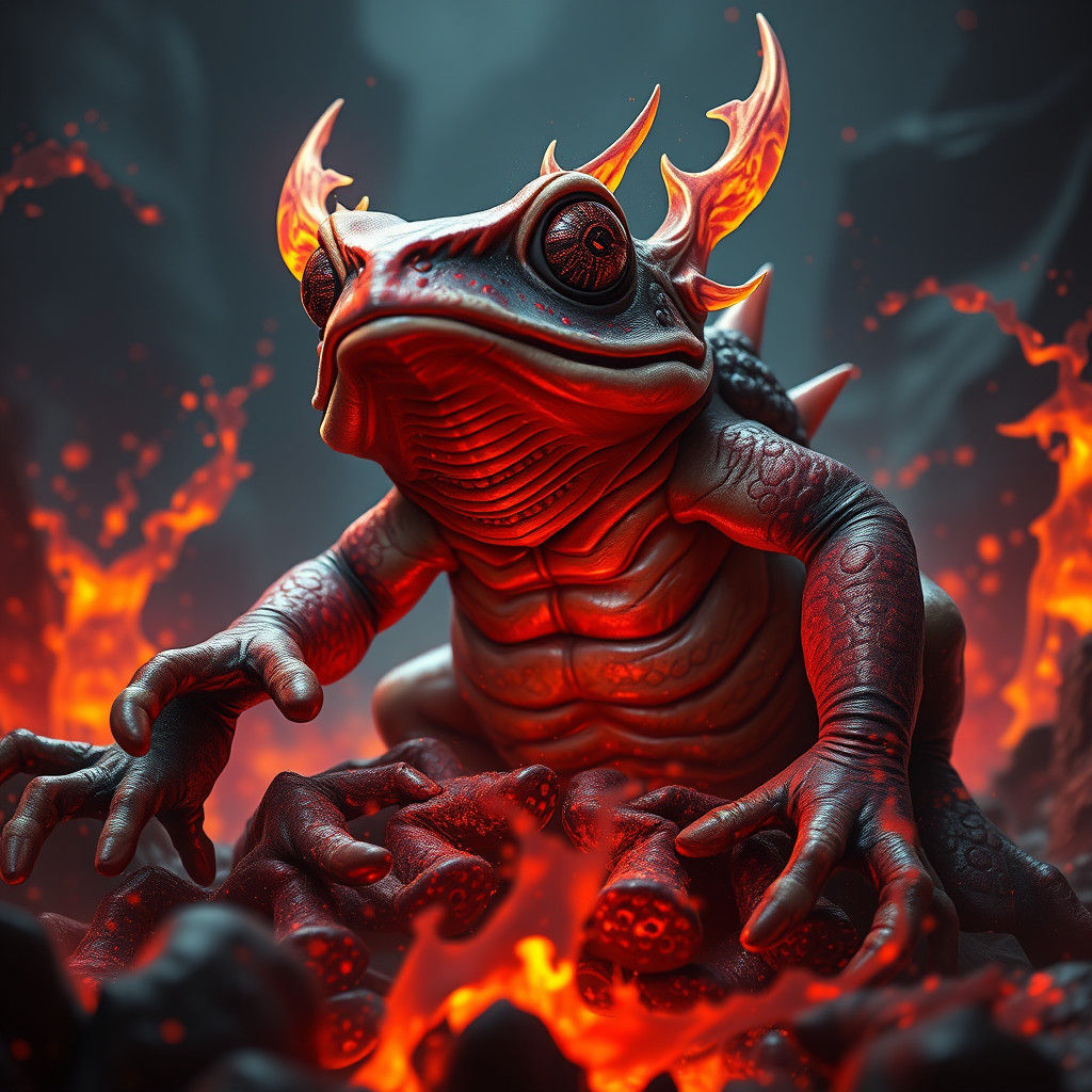 Fantastical Chaos Toad in Detailed Matte Painting