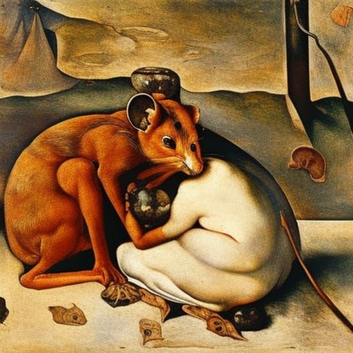 Mouse Depicting World's Injustice in Fantasycore Style