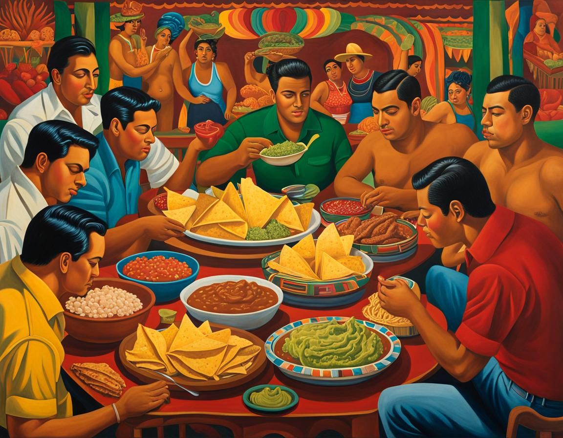 La Comida Tradicional (al Estilo de Diego Rivera)