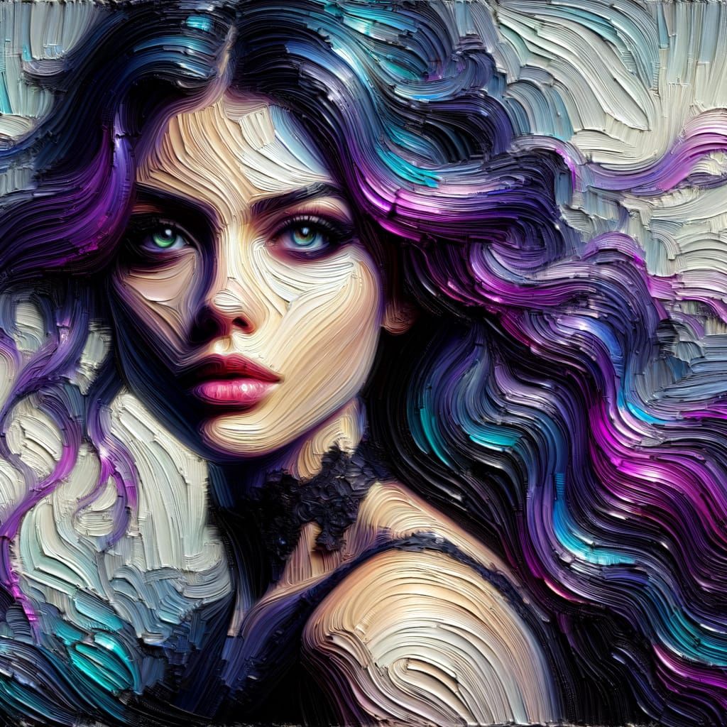 Gothicore Beauty in Dreamscape Portrait