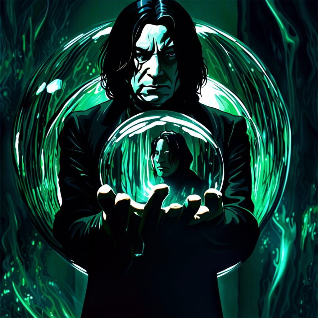 Severus Snape Trapped in Glass Orb