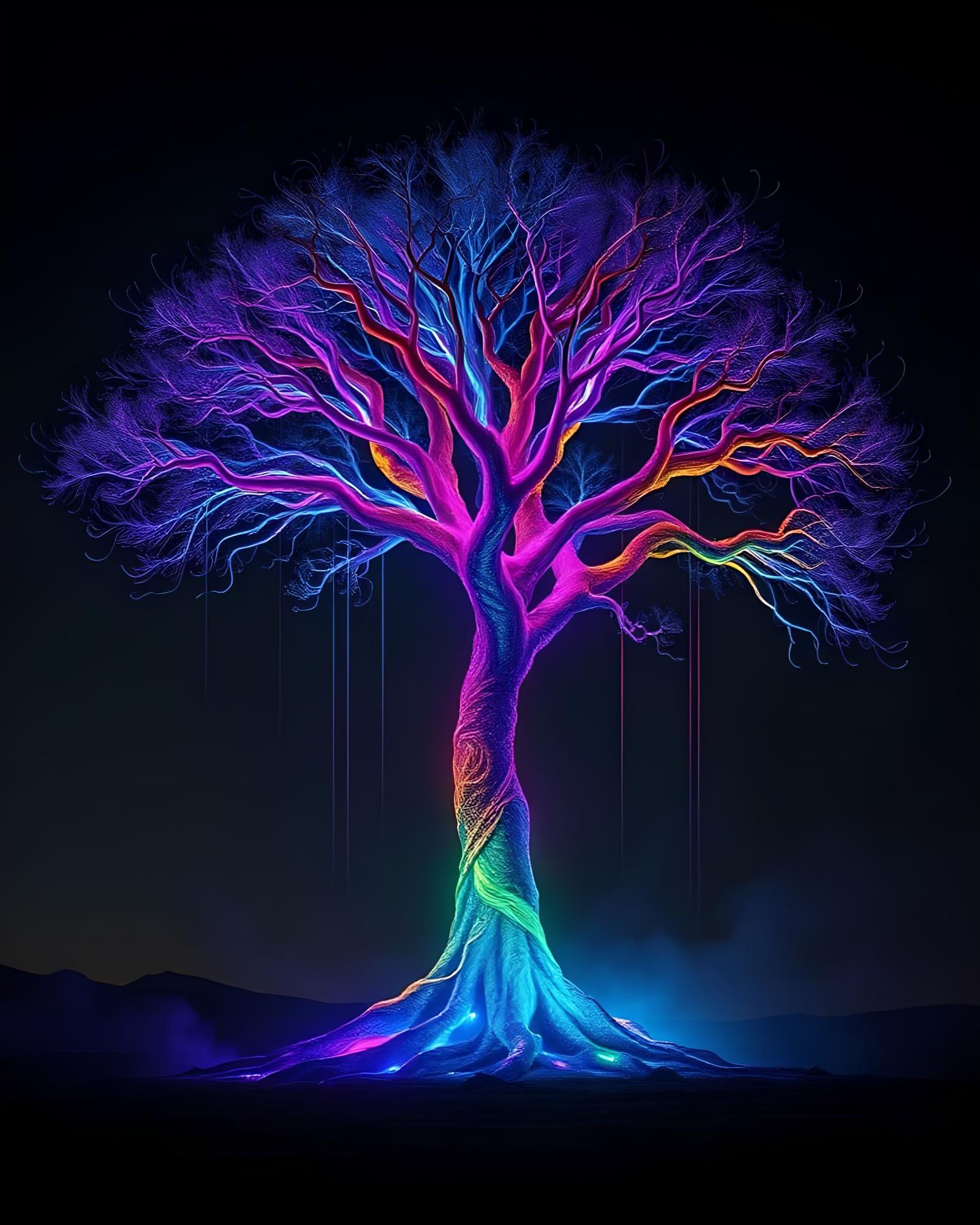 Glowing Fluorescent Tree