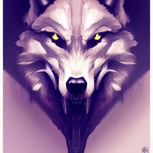 Hyperdetailed Wolf Skeleton Portrait in Digital Art