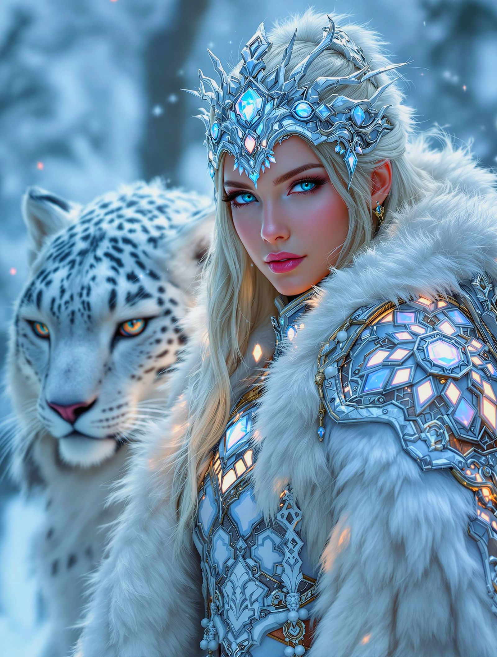 Snow Goddess and Snow Leopard Guide in High Peaks