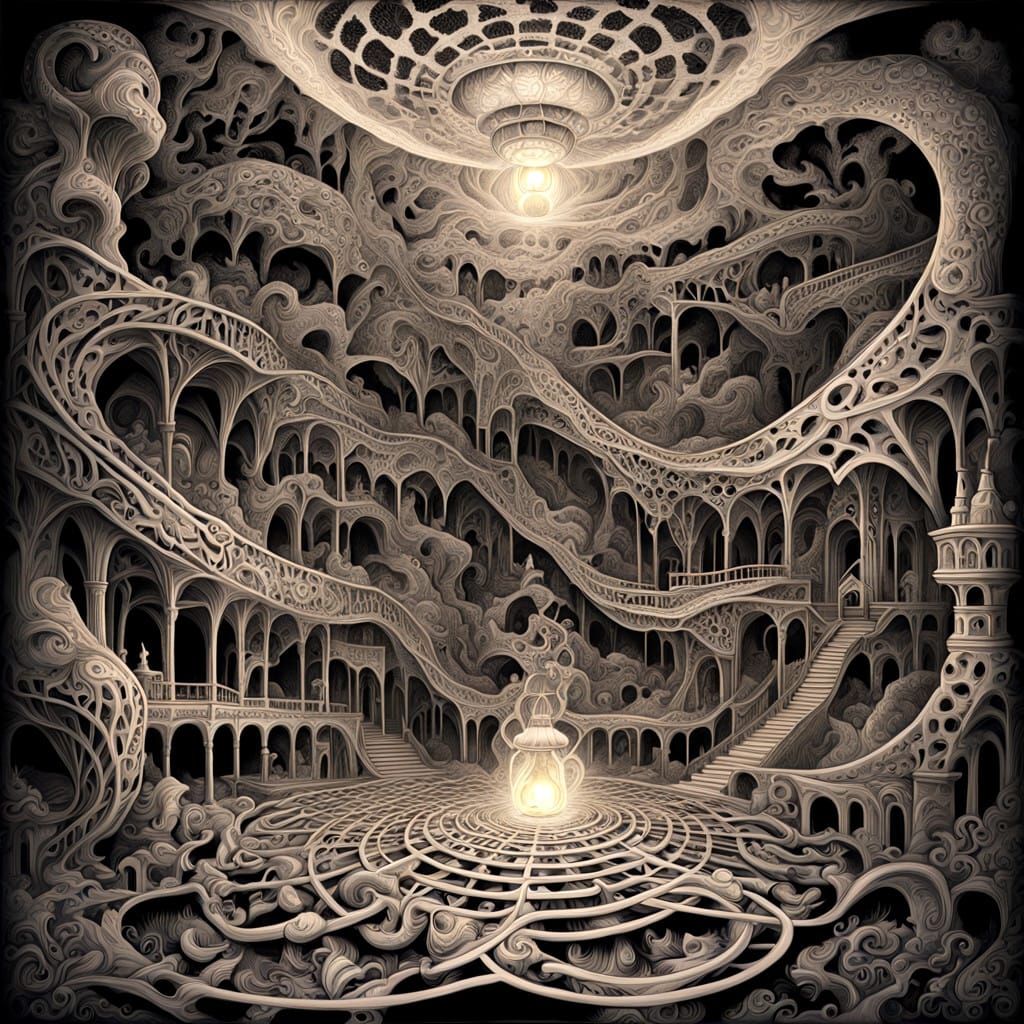 Ethereal Gothic Tea Party Amidst Tormented Souls