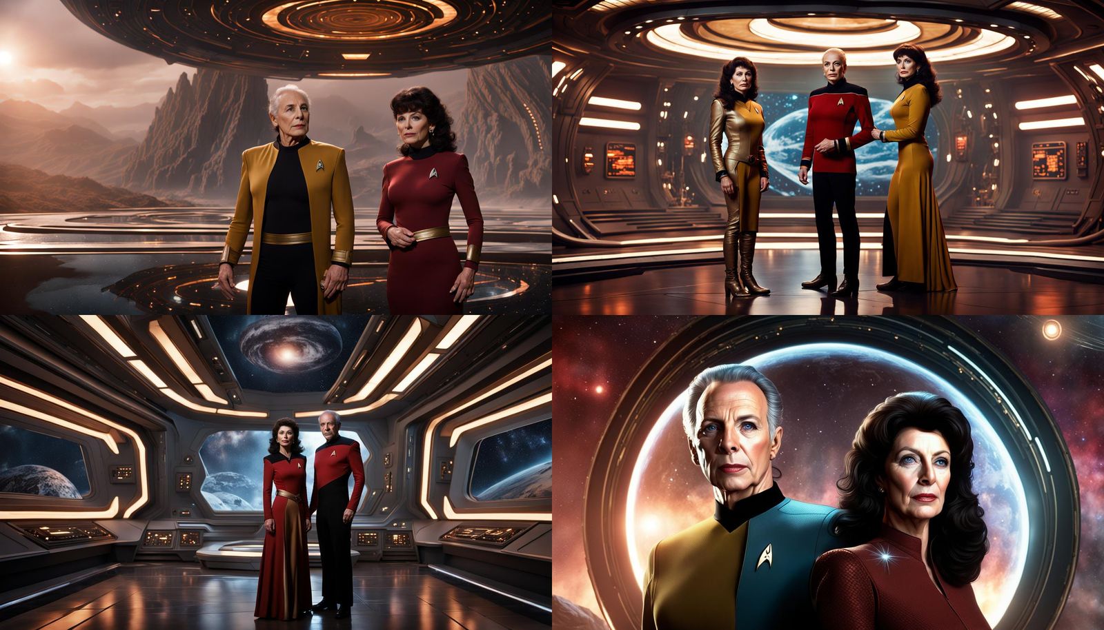 Star Trek Mirror Universe Captain Edward Jellico and Dianna Troi