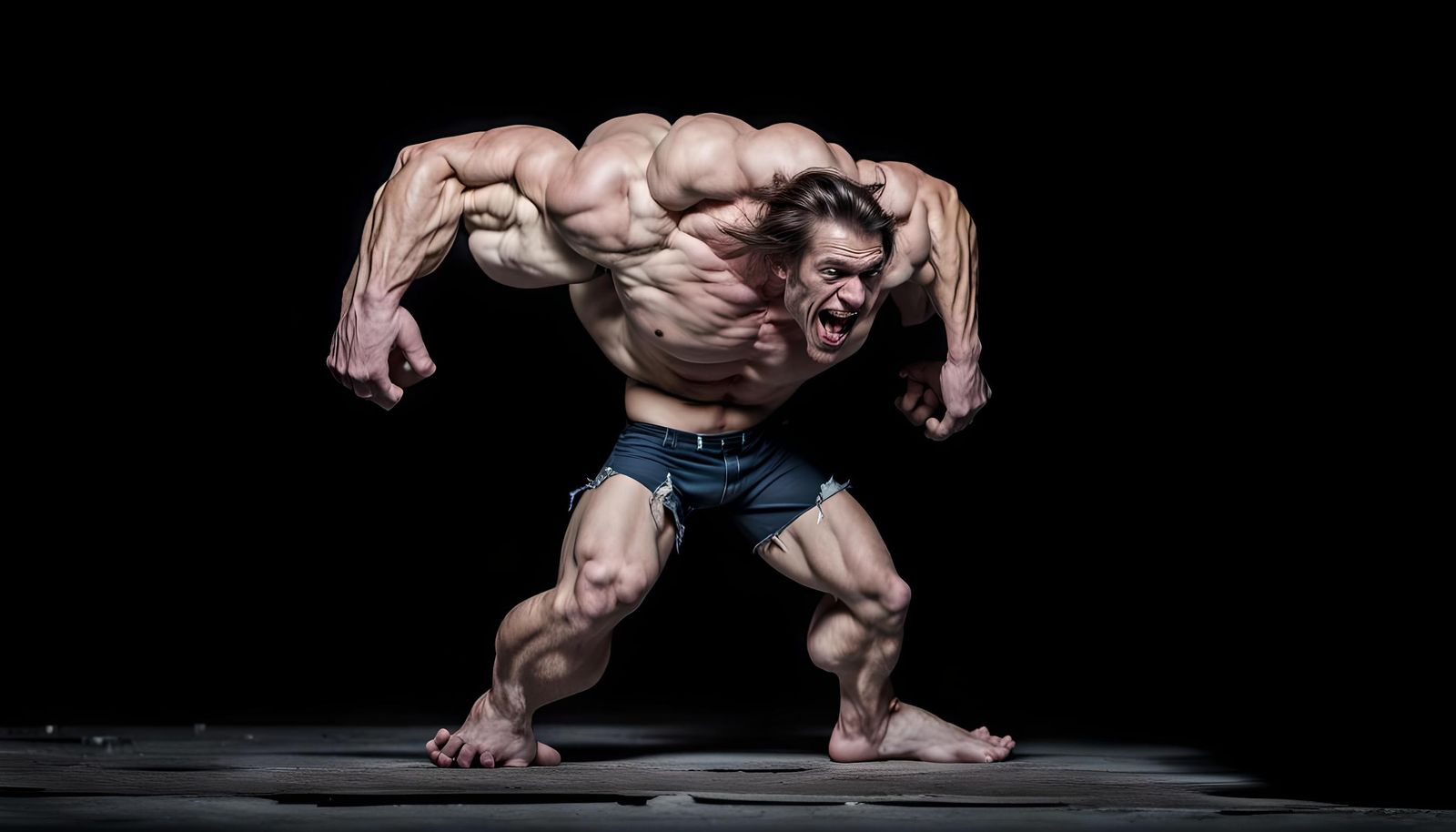 Enraged Mr. Hyde with Ripped Muscles