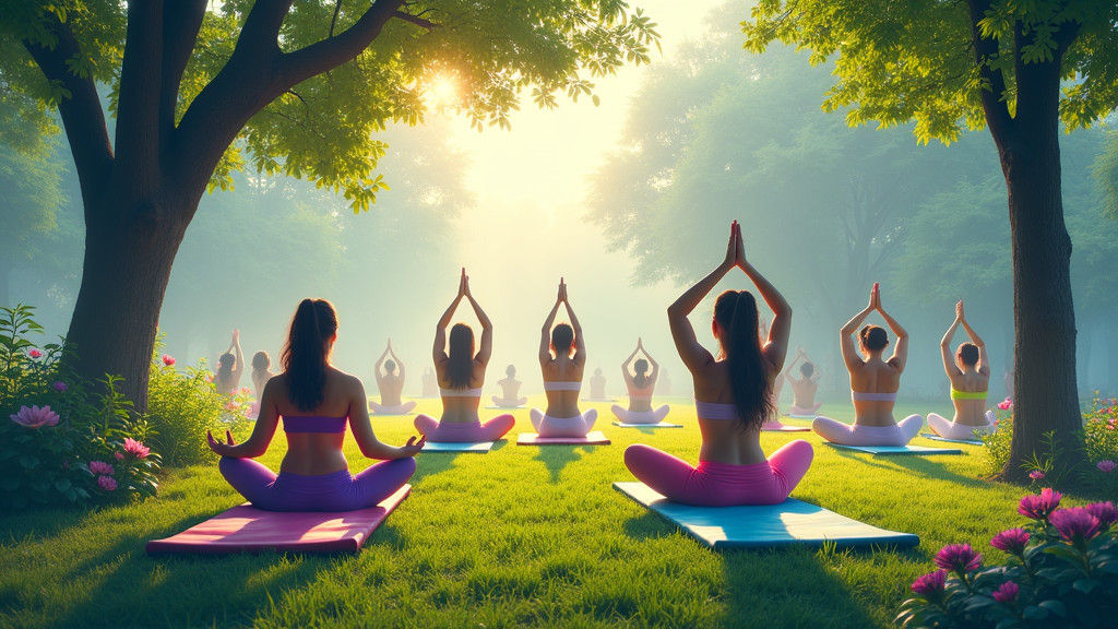 Yoga in the Park: Superflat Aesthetic Landscape