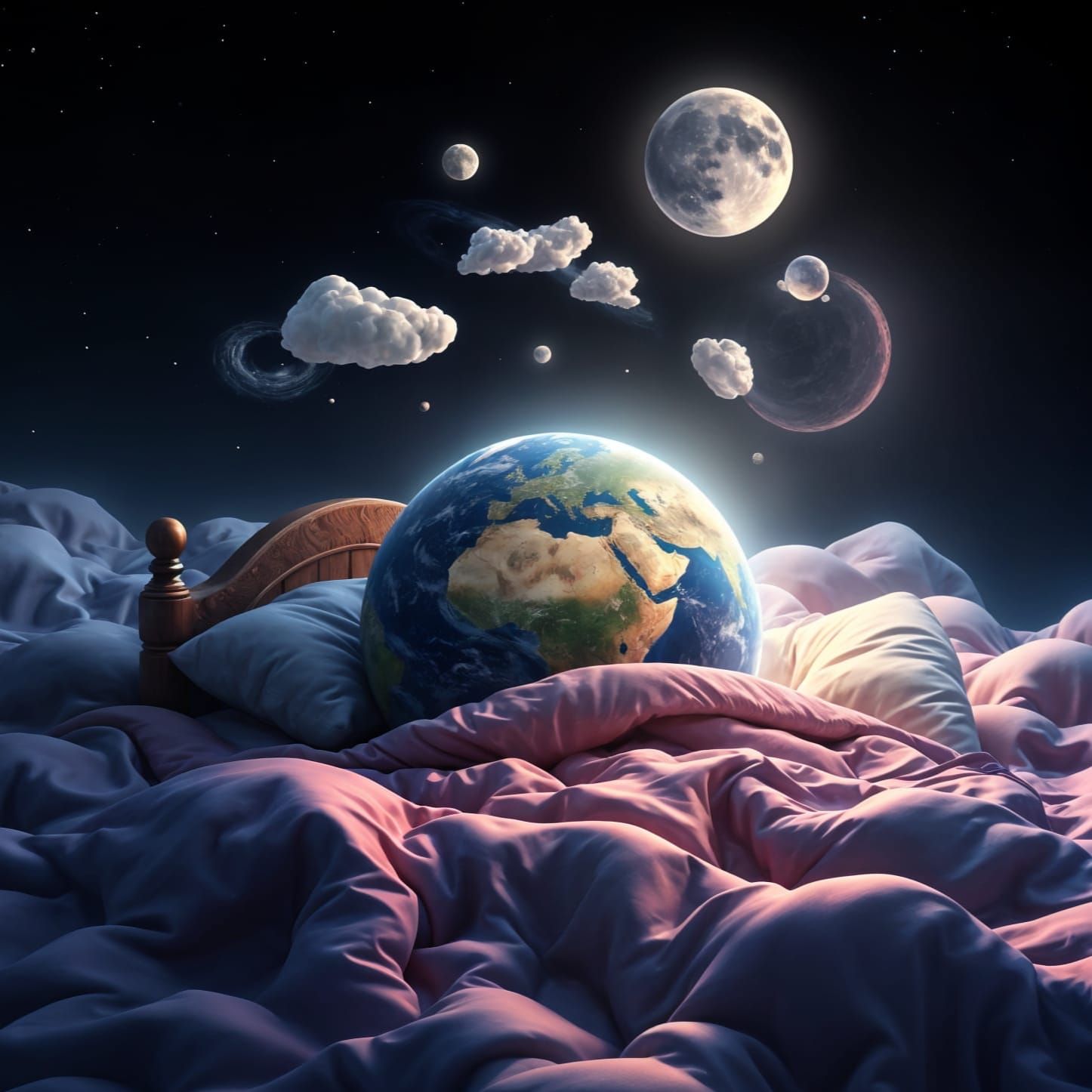 Earth's Dreamy Planetary Sleep Cycle in 3D