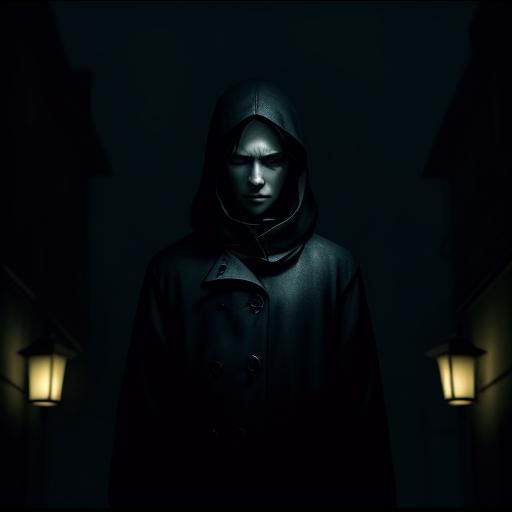 Girl Seeks Shelter in Film Noir Style Lighting