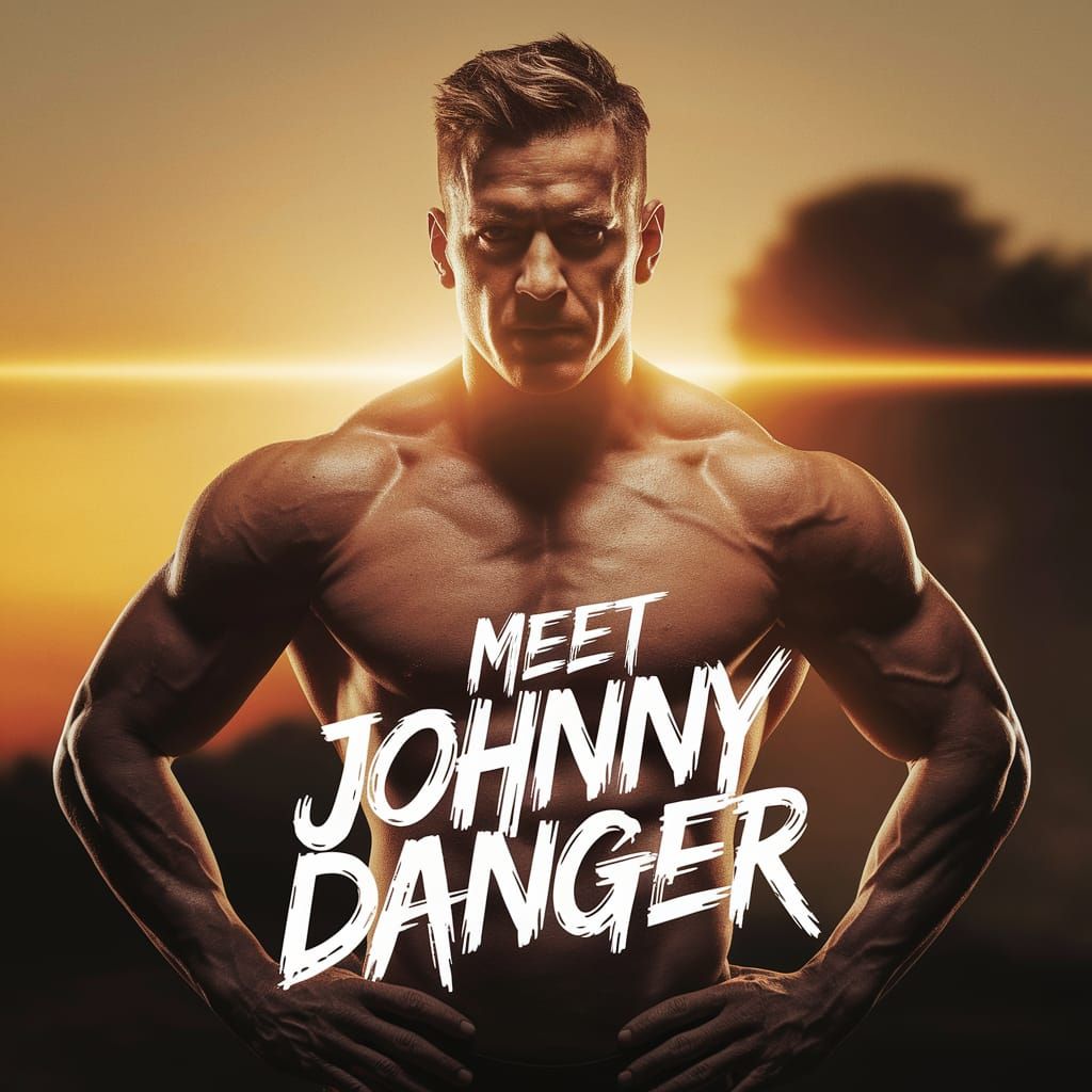 Meet Johnny Danger: A Confident Hero in Sunset Glow