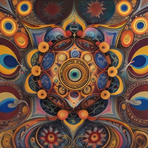 Psychedelic Aquarium in Expressionistic Abstract Style