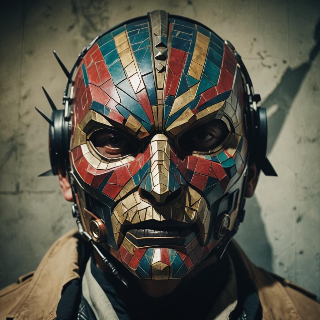 Dramatic Geometric Mask Design on Film
