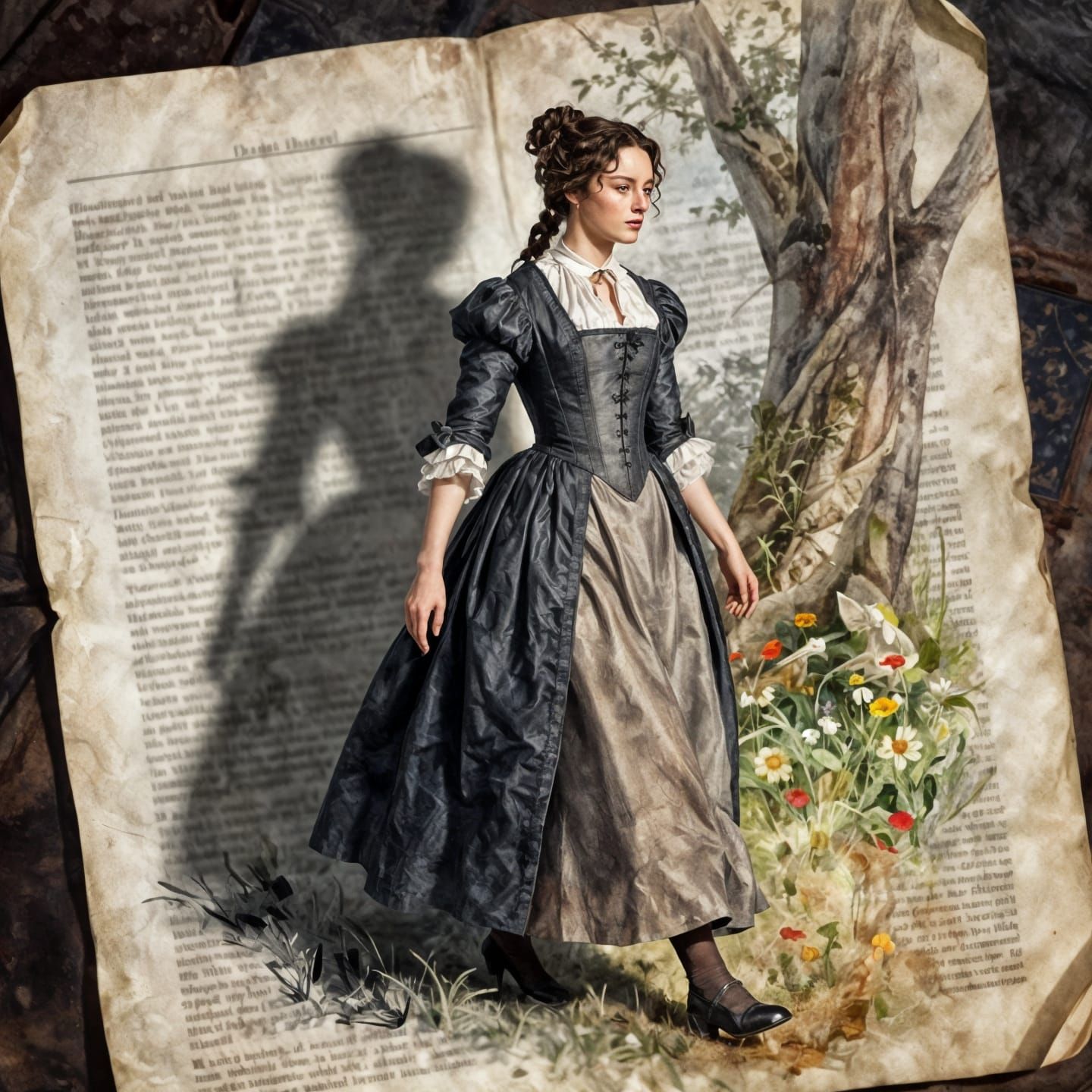 Claire Randall Transitions From Black and White to Color