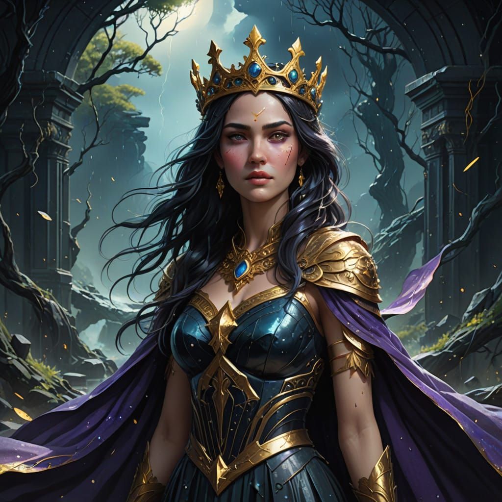 Goddess of Ephemeral Dawn in Dystopian Ruins