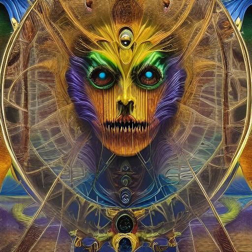 Surreal Gateway Between Life and Death in Oil